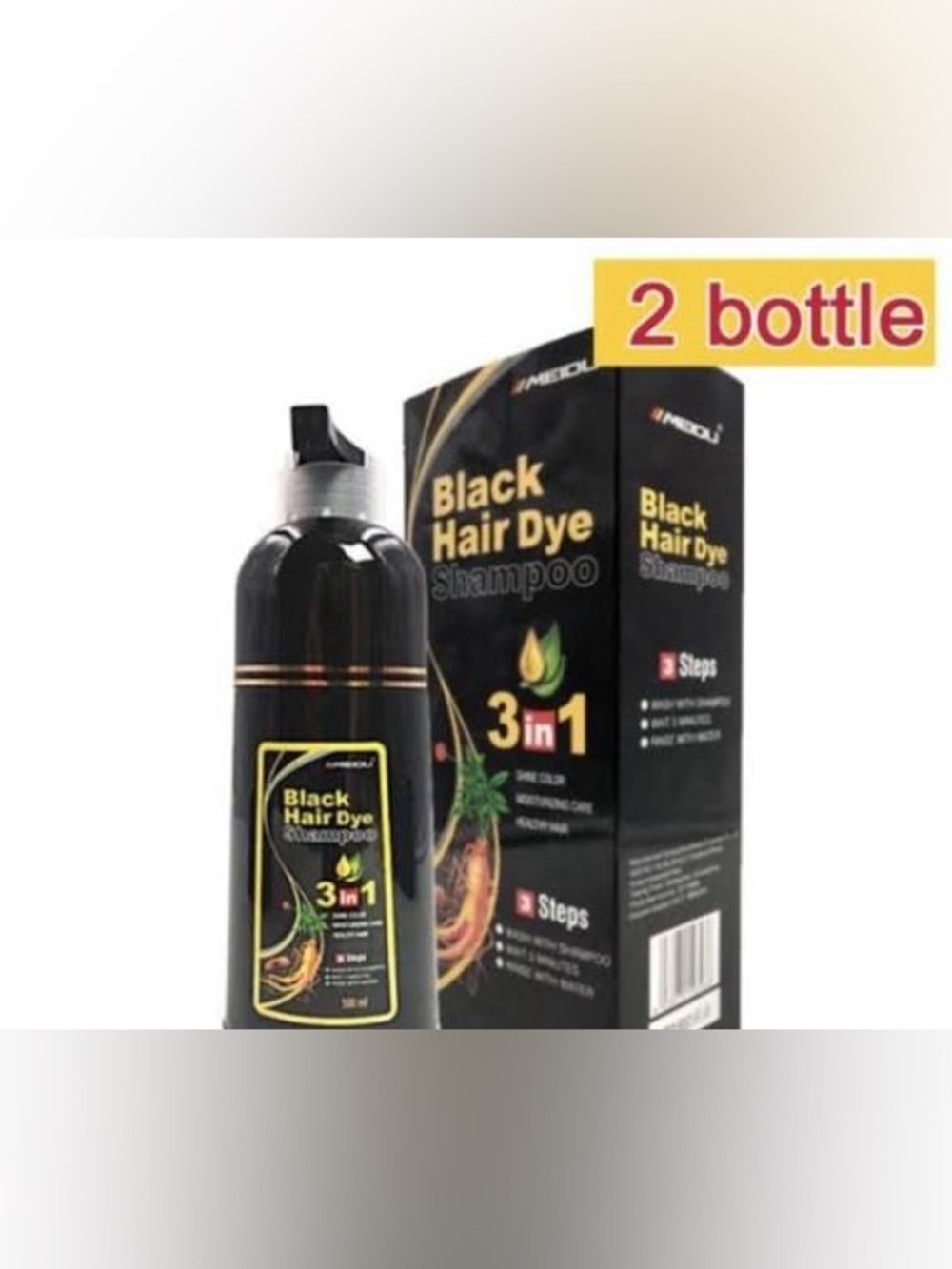 2x Meidu Instant 3in1 Hair Dye Color Shampoo 500mL -7 colors available to choose